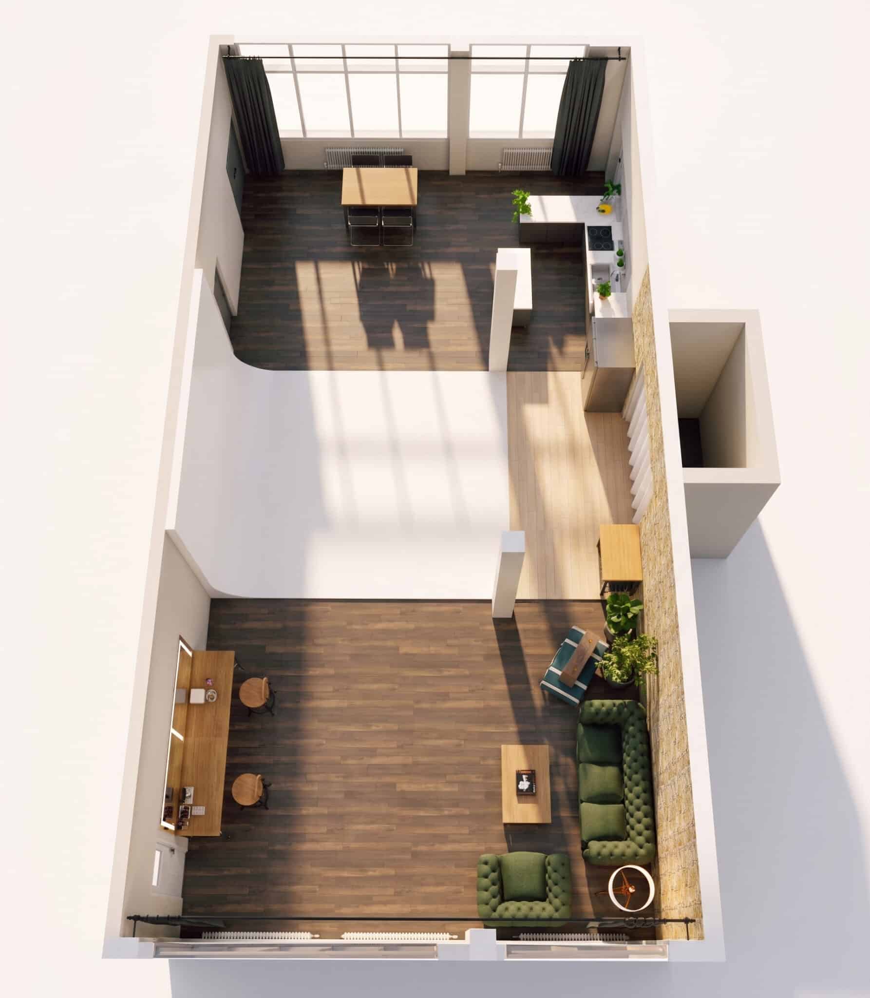 69 drops studios - Studio 1 3D Plan